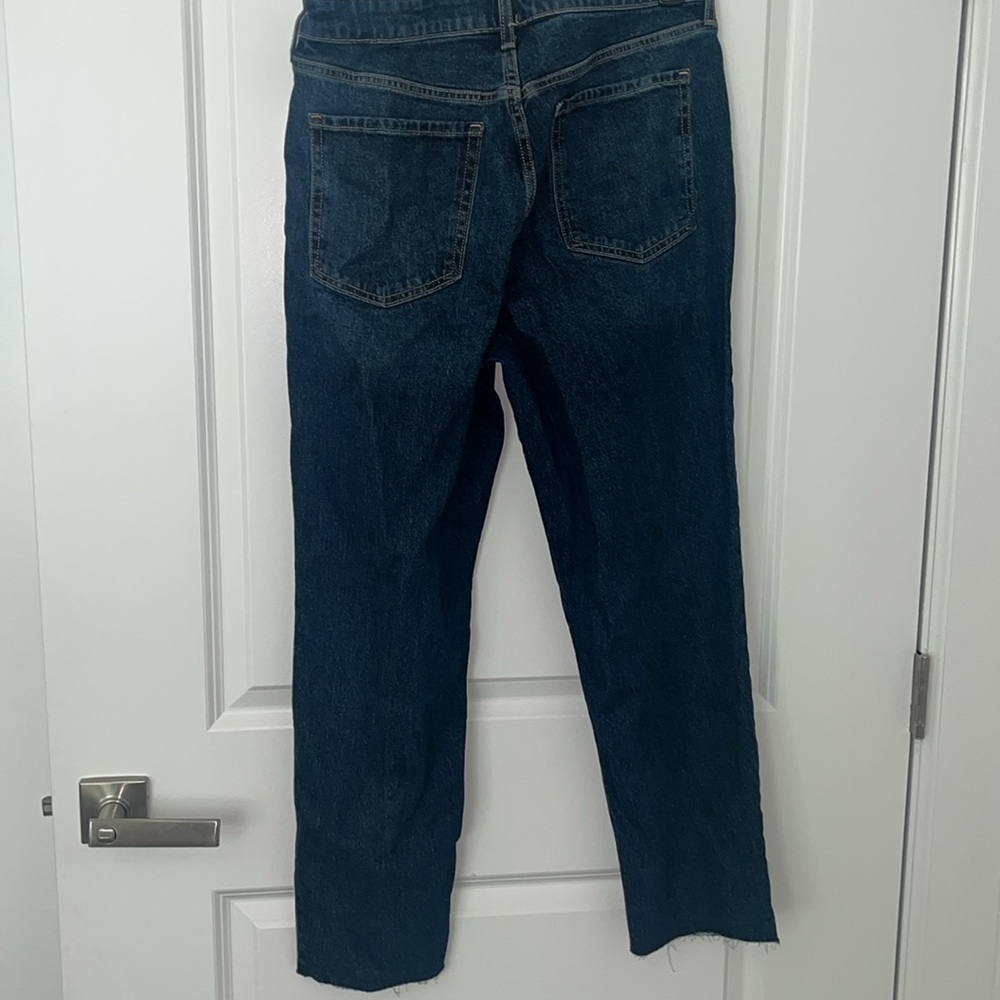 High Waisted Button Fly OG Straight Ankle Jeans - Picture 5 of 6